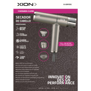 Secador de Pelo Xion XI-SE-IDRYER2 Profesional 2400 W 220v - Negro