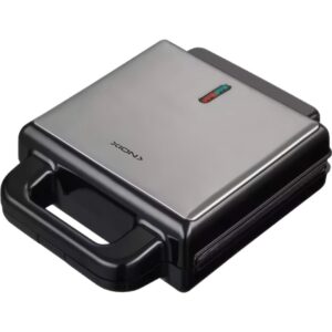 Sandwichera con Placas Intercambiables Xion XI-SW43 3 en 1 1400 W 220v - Negro/Plata
